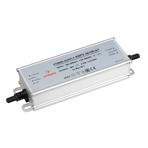 Блок питания ARPV-36150-A1 (36V, 4.16A, 150W) (Arlight, IP67 Металл, 3 года)