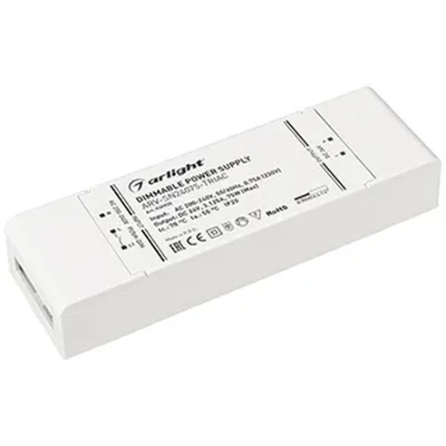 Блок питания ARV-SN24075-TRIAC (24V, 3.125A, 75W) (Arlight, IP20 Пластик, 3 года)
