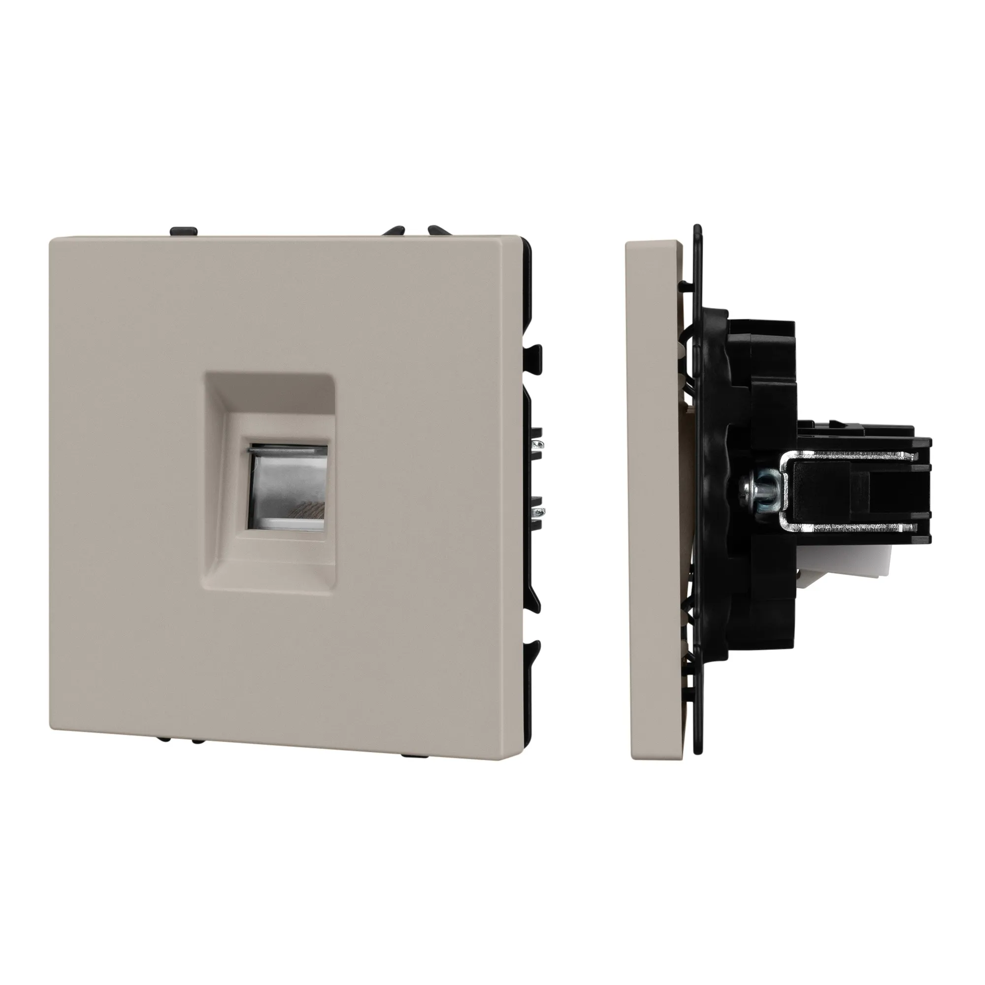 Механизм компьютерной розетки SCT-NOBE-MPC1-SFPL-CA (RJ-45, CAT6) (Arlight, Кашемир)