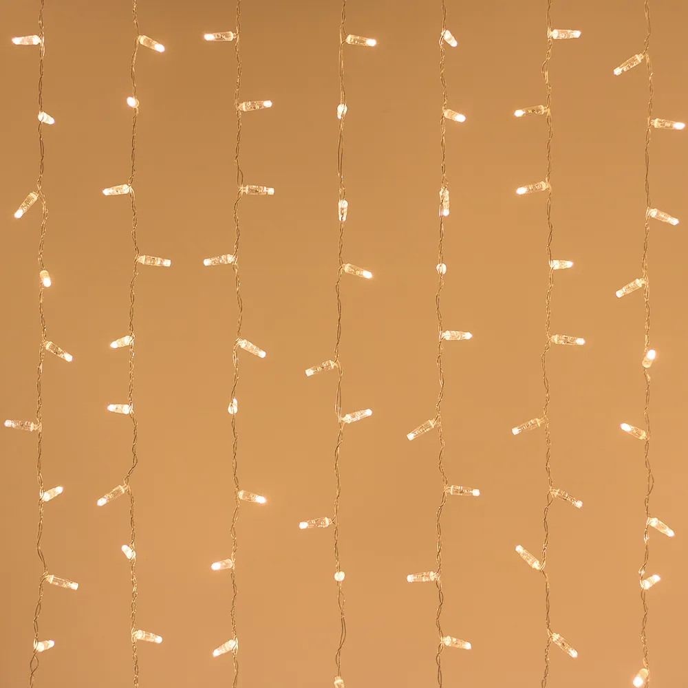 Светодиодная гирлянда ARD-CURTAIN-CLASSIC-2000x9000-CLEAR-2200LED Warm (230V, 120W) (Ardecoled, IP65)