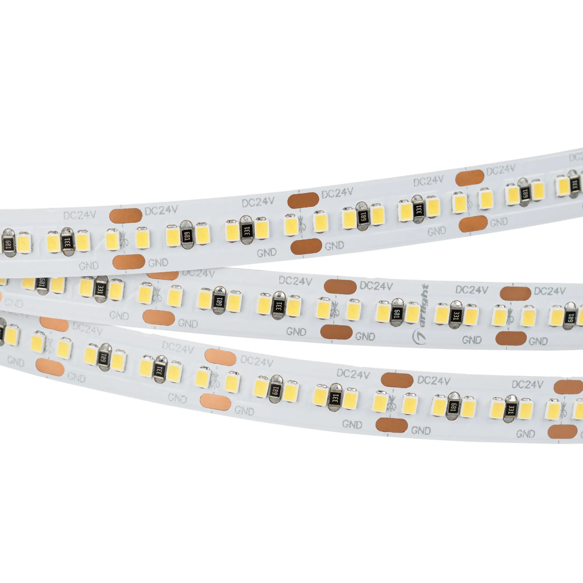 Лента светодиодная MICROLED-5000 24V Warm2700 8mm (2216, 300 LED/m, LUX) (Arlight, 8 Вт/м, IP20)