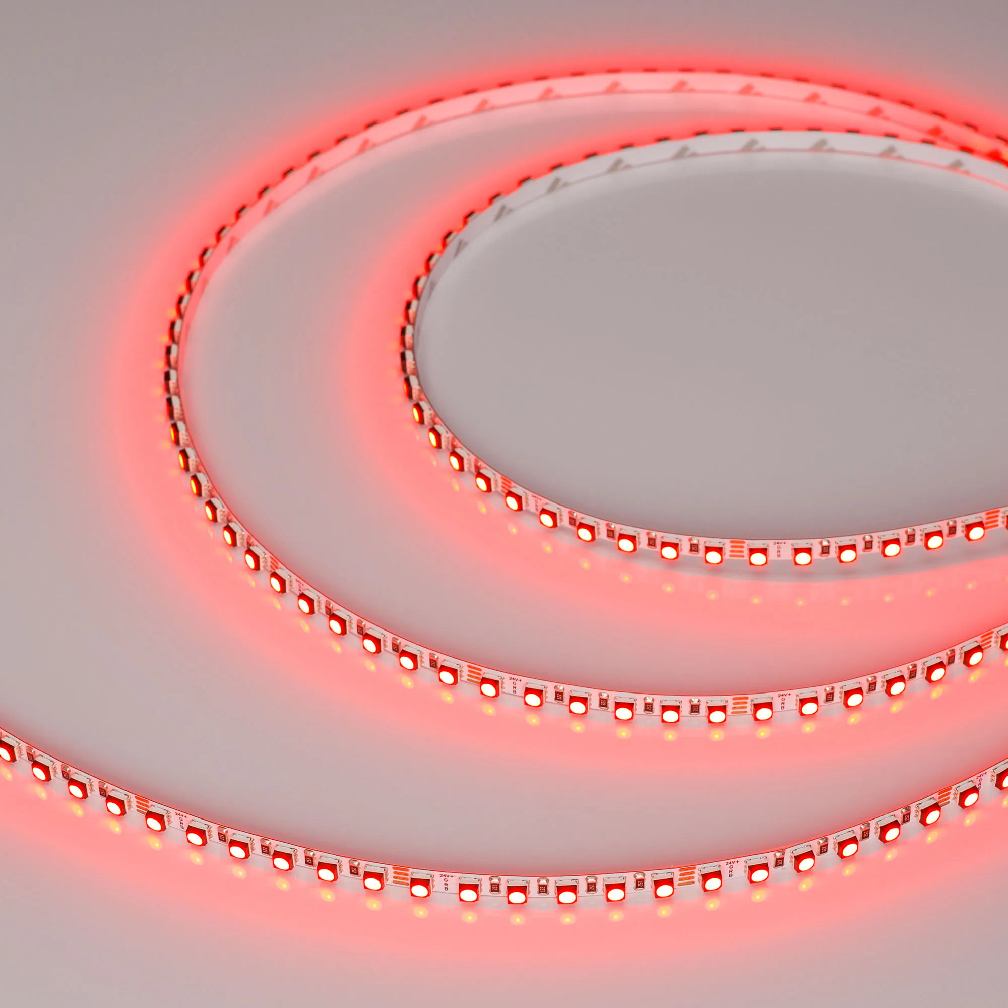 Лента светодиодная MINI-F120-5mm 24V RGB (8 W/m, IP20, 3535, 5m) (Arlight, узкая)