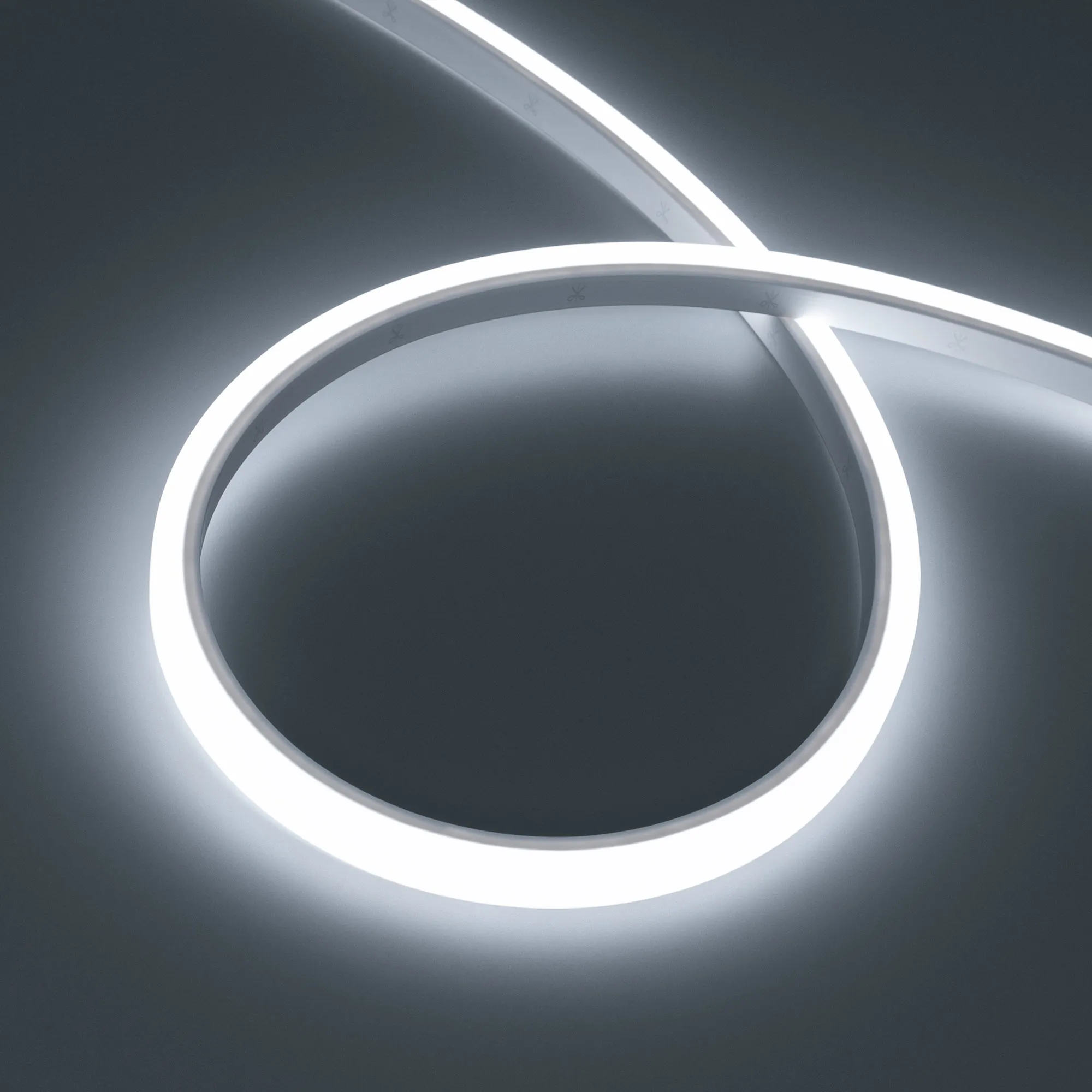 Лента герметичная WAVE-TOP-PU-A144-10x10mm 24V White5700 (5 W/m, IP68, 1m, wire x1) (Arlight, Вывод боковой, 3 года) - изображение товара