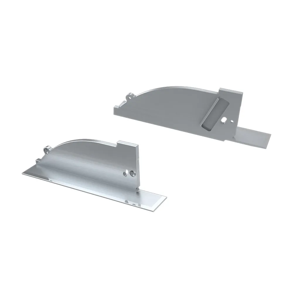 Заглушка для ALM-ARC-SIDE серая левая с отверстием (Arlight, Металл) - изображение товара