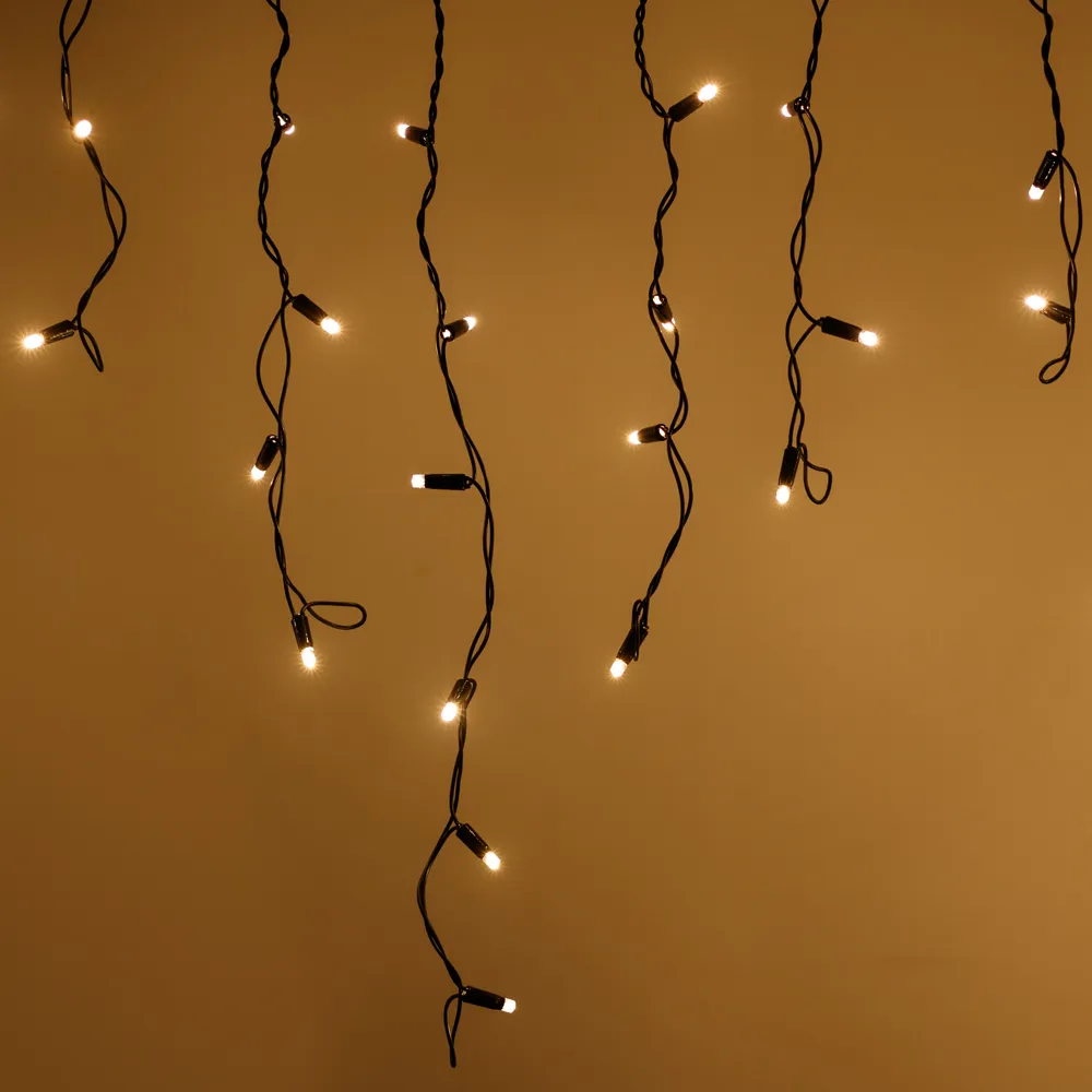 Светодиодная гирлянда ARD-EDGE-CLASSIC-2400x600-BLACK-88LED-FLASH WARM (230V, 6W) (Ardecoled, IP65) - изображение товара